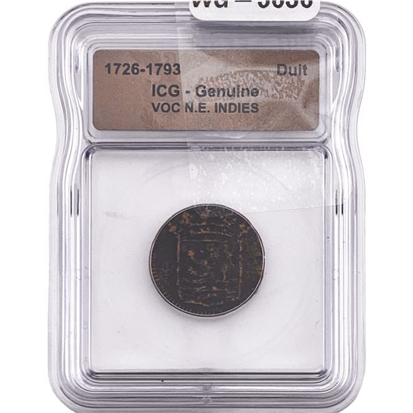 1726-1793 VOC N.E. Indies Duit ICG Genuine