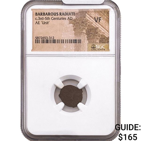 Barbarous Radiate 3rd-5th Cent AD Bronze Unit NGC