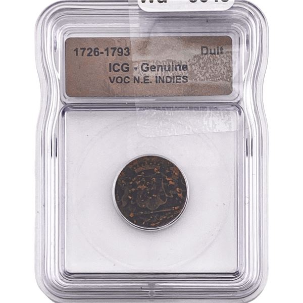 1726-1793 VOC N.E. Indies Duit ICG Genuine