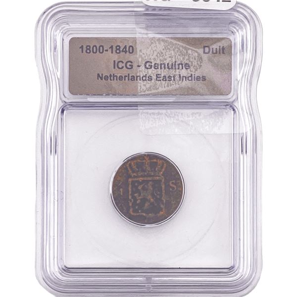1800-1840 Netherlands East Indies Duit ICG Genuine