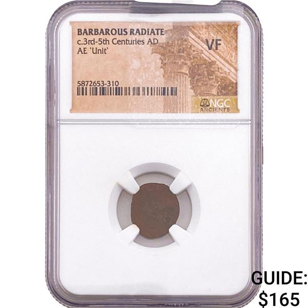 Barbarous Radiate 3rd-5th Cent AD Bronze Unit NGC