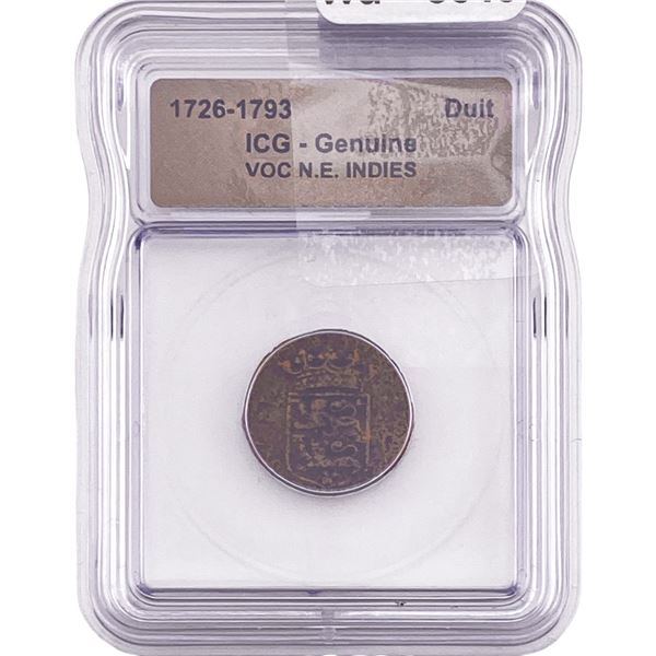 1726-1793 VOC N.E. Indies Duit ICG Genuine