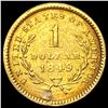 Image 2 : 1849 Gold $1 Type 1 Liberty Head NICELY CIRCULATED