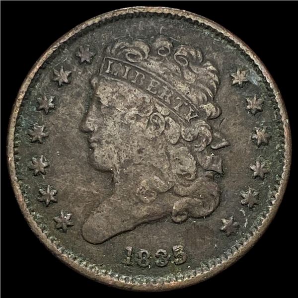 1835 Braided Hair Half Cent LIGHTLY CIRCULATED
