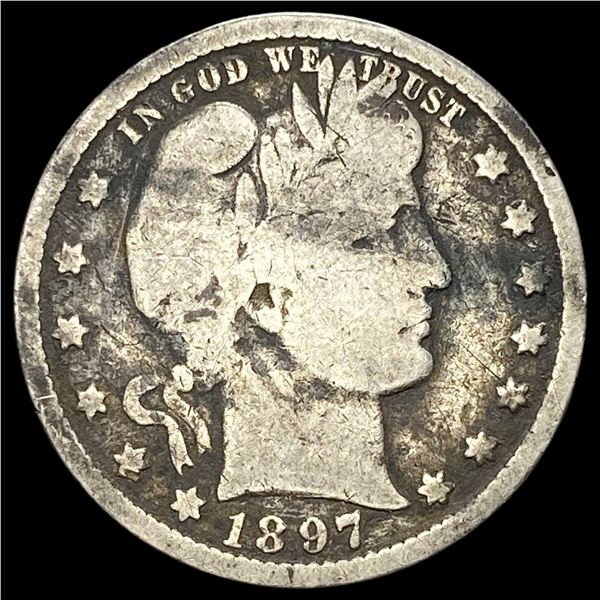 1897-S Silver Barber Quarter NICELY CIRCULATED
