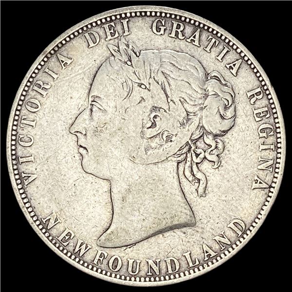 1898 Newfoundland Silver 50 Cents LIGHTLY CIRCULATED