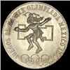 1968 Mexico Silver 25 Pesos (Olympics) SUPERB GEM BU