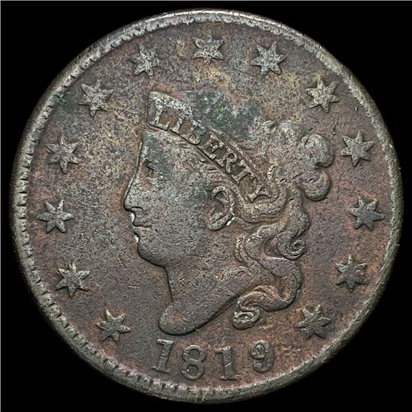 1819 Coronet Head Large Cent NICELY CIRCULATED