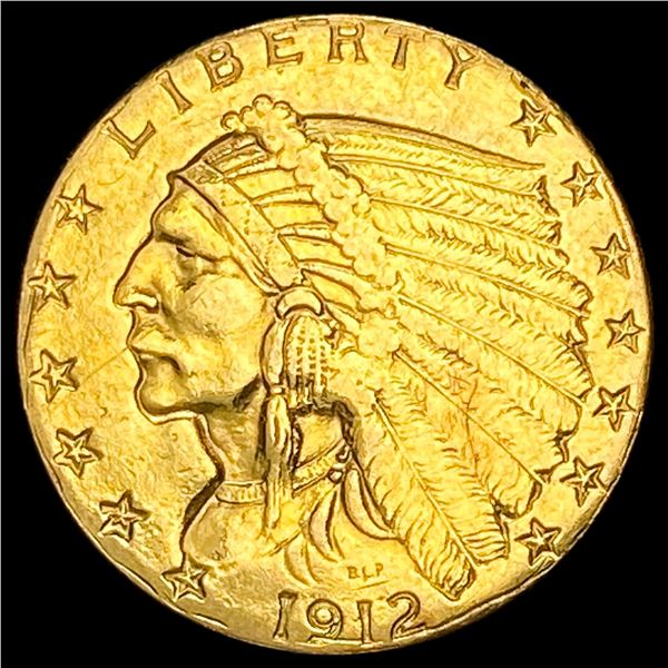 1912 Indian Head Gold $2.50 Quarter Eagle NEARLY UNCIRCULATED