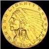 1912 Indian Head Gold $2.50 Quarter Eagle NEARLY UNCIRCULATED
