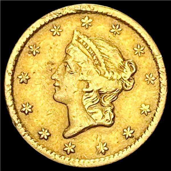 1849 Gold $1 Liberty Head NEARLY UNCIRCULATED
