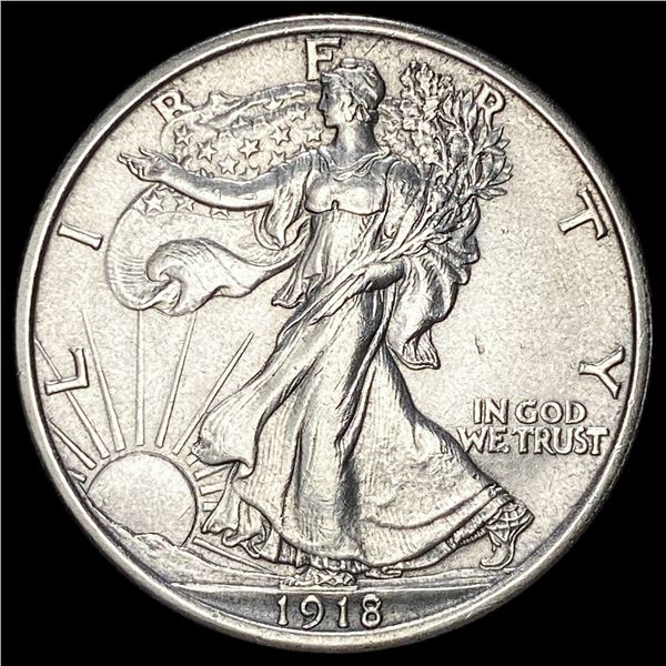 1918 Walking Liberty Half Dollar CLOSELY UNCIRCULATED