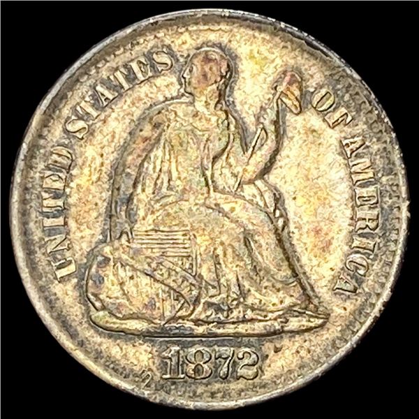 1872-S Silver Half Dime CLOSELY UNCIRCULATED