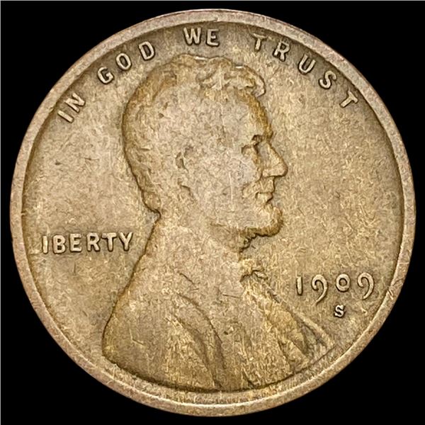 1909-S Lincoln Wheat Cent NICELY CIRCULATED