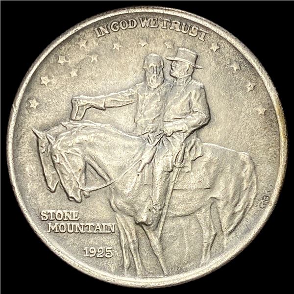 1925 Silver Stone Mountain Half Dollar CLOSELY UNCIRCULATED