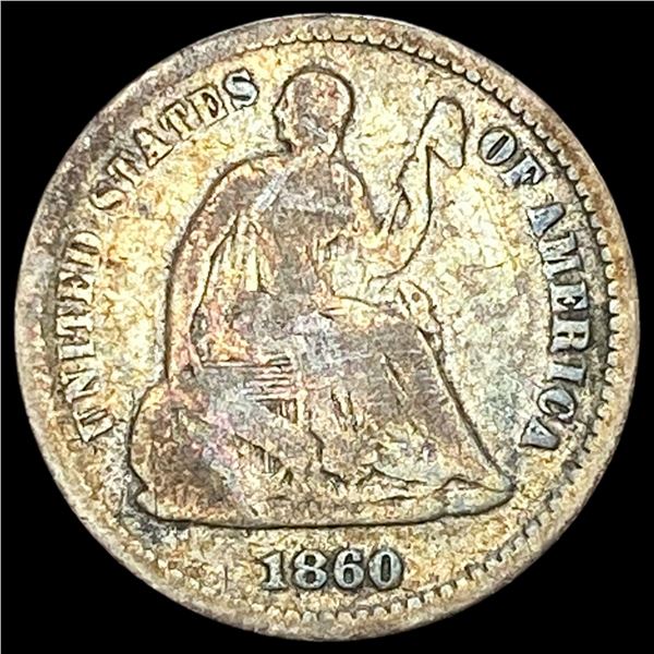 1860 Silver Half Dime NICELY CIRCULATED