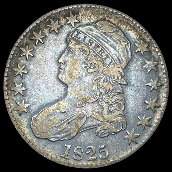 1825 Capped Bust Half Dollar NEARLY UNCIRCULATED