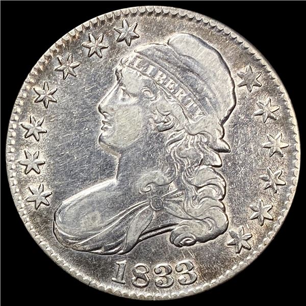 1833 Capped Bust Half Dollar NEARLY UNCIRCULATED
