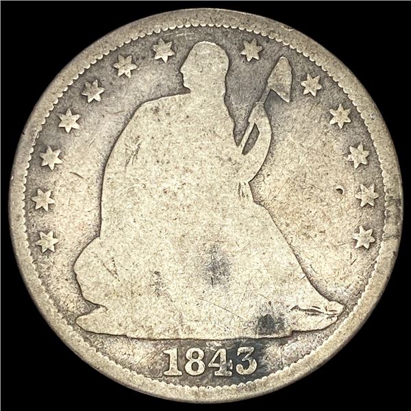 1843-O Silver Seated Liberty Half Dollar NICELY CIRCULATED