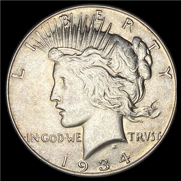 1934 Silver Peace Dollar CLOSELY UNCIRCULATED