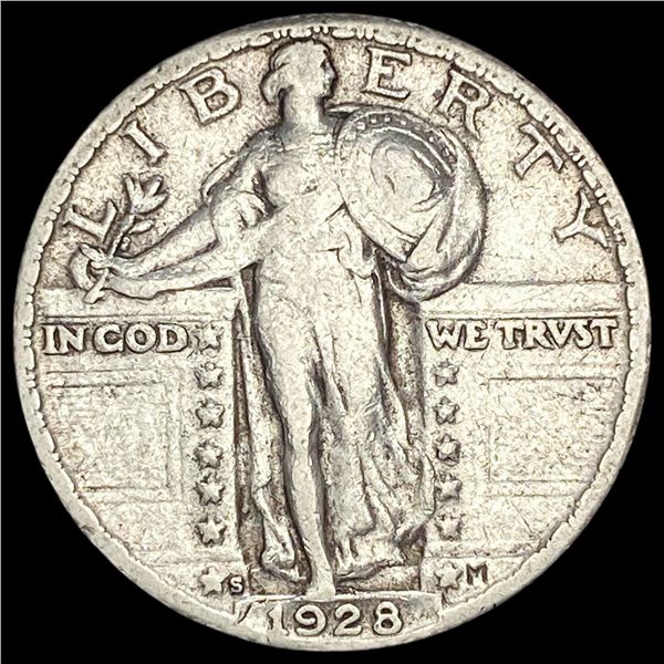 1928-S Silver Standing Liberty Quarter NEARLY UNCIRCULATED