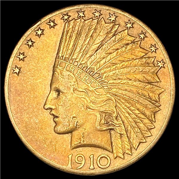 1910-D Gold $10 Indian Head Eagle CLOSELY UNCIRCULATED
