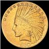 Image 1 : 1910-D Gold $10 Indian Head Eagle CLOSELY UNCIRCULATED
