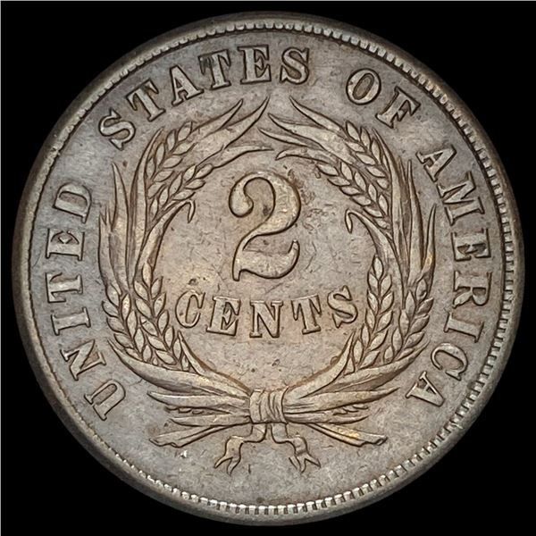 1864 Bronze 2 Cents NEARLY UNCIRCULATED