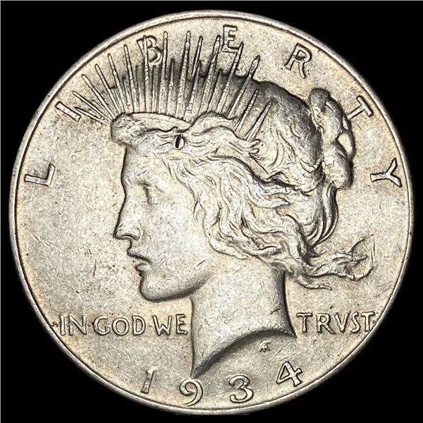 1934 Silver Peace Dollar CLOSELY UNCIRCULATED