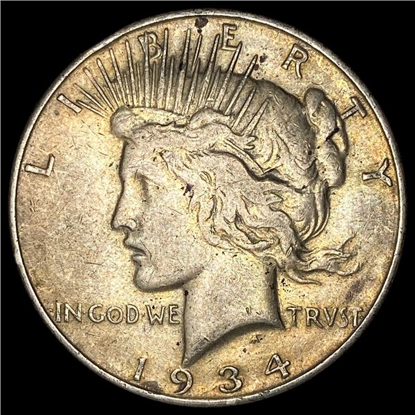 1934-D Silver Peace Dollar NEARLY UNCIRCULATED