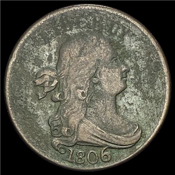 1806 Copper Half Cent Draped Bust LIGHTLY CIRCULATED