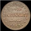 Image 2 : 1863 Civil War Token Wright Cincinnati Copper. CLOSELY UNCIRCULATED