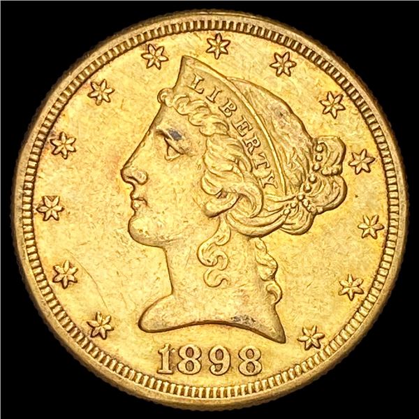1898-S Liberty Head Half Eagle $5 Gold CLOSELY UNCIRCULATED