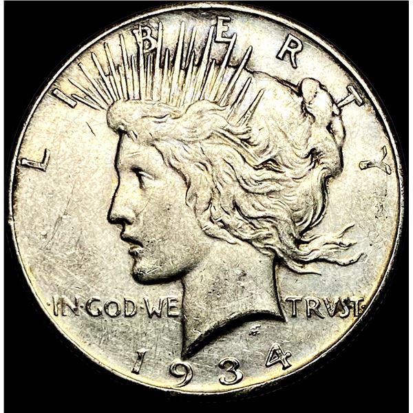 1934 Silver Peace Dollar NEARLY UNCIRCULATED