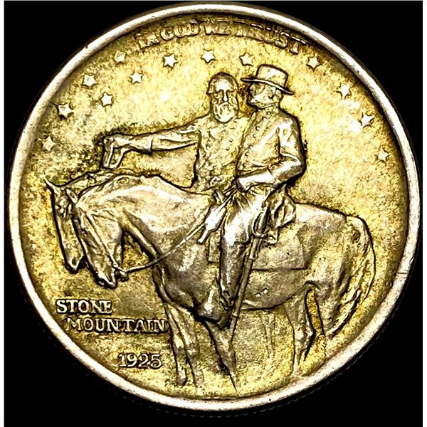 1925 Silver Stone Mountain Half Dollar CLOSELY UNCIRCULATED