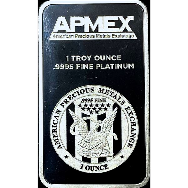 APMEX 1 oz .9995 Fine Platinum Bar GEM PROOF
