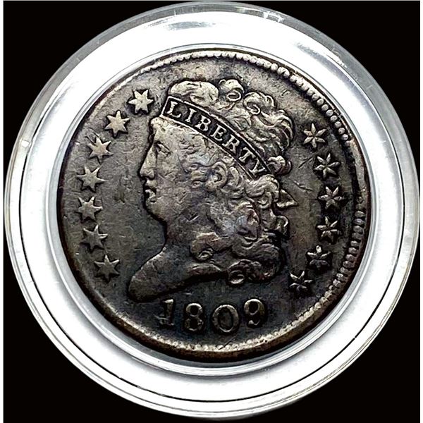 1809 Copper Half Cent LIGHTLY CIRCULATED