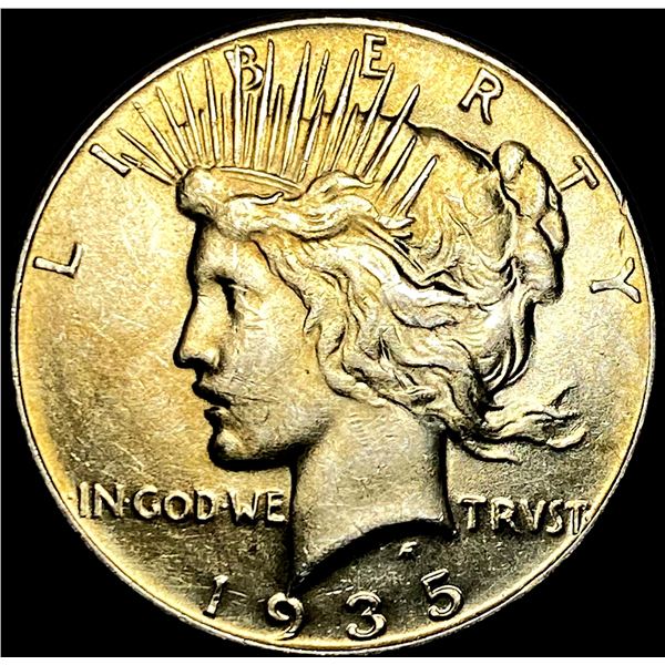 1935 Silver Peace Dollar CLOSELY UNCIRCULATED