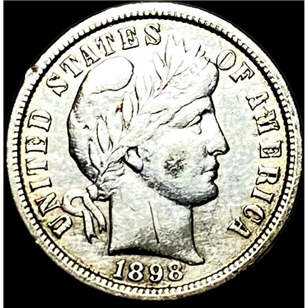 1898-S Silver Barber Dime NEARLY UNCIRCULATED