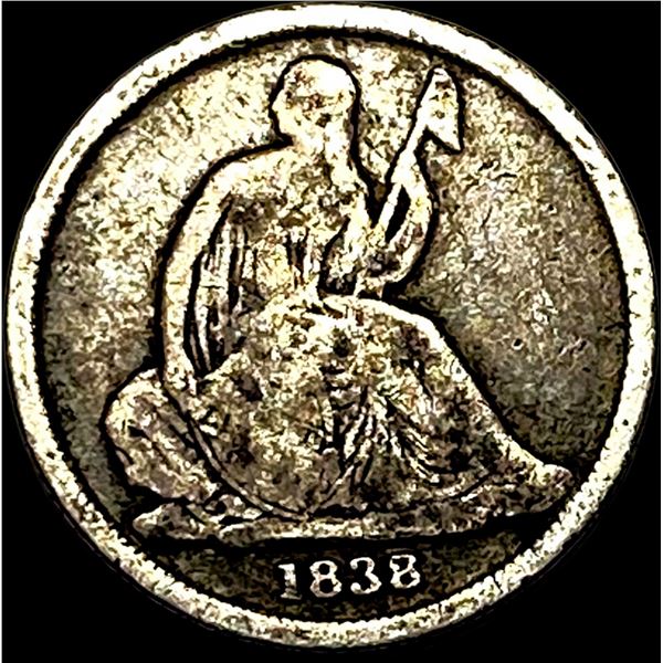 1838-O Silver Seated Liberty Dime NICELY CIRCULATED