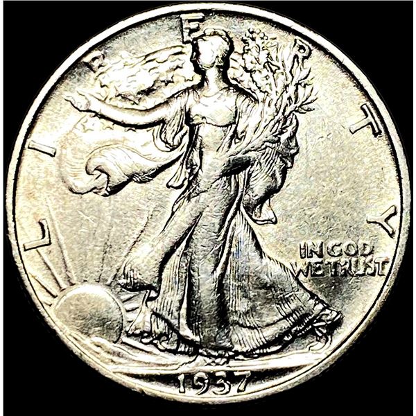 1937-S Silver Walking Liberty Half Dollar NEARLY UNCIRCULATED
