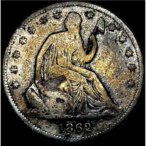 1862 Seated Liberty Half Dollar NICELY CIRCULATED