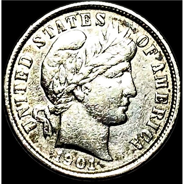 1901 Silver Barber Dime CLOSELY UNCIRCULATED