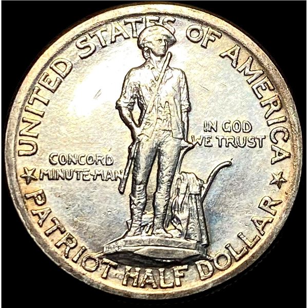 1925 Silver Lexington-Concord Half Dollar CLOSELY UNCIRCULATED