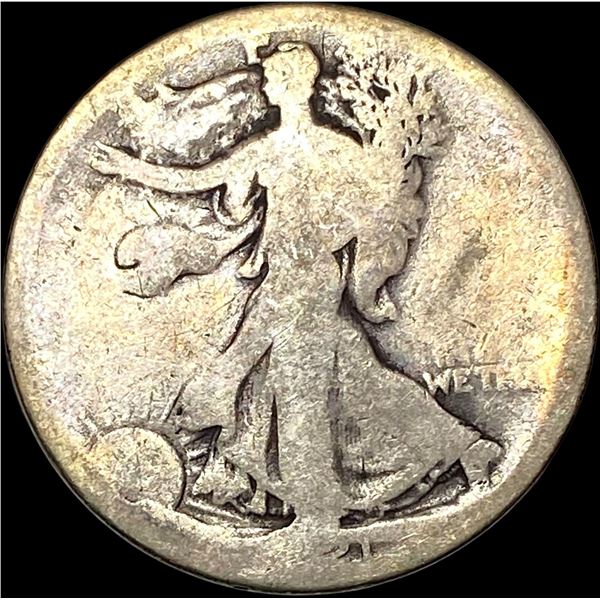 Walking Liberty Half Dollar date worn off. NICELY CIRCULATED