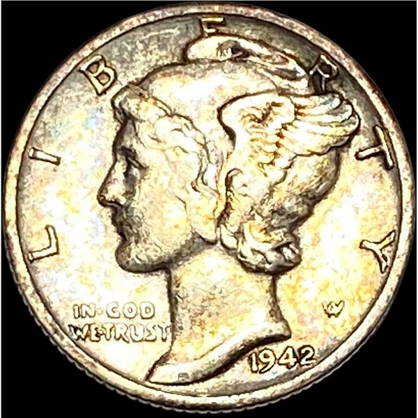 1942 Silver Mercury Dime NEARLY UNCIRCULATED