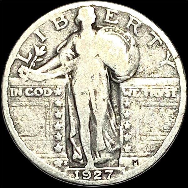 1927-S Silver Standing Liberty Quarter NICELY CIRCULATED