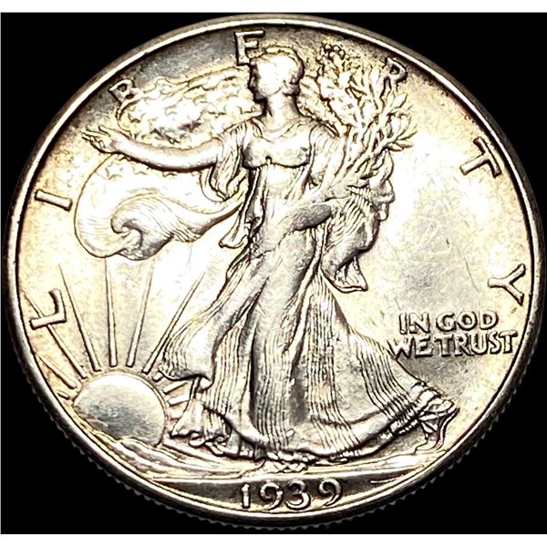 1939-D Silver Half Dollar Walking Liberty UNCIRCULATED