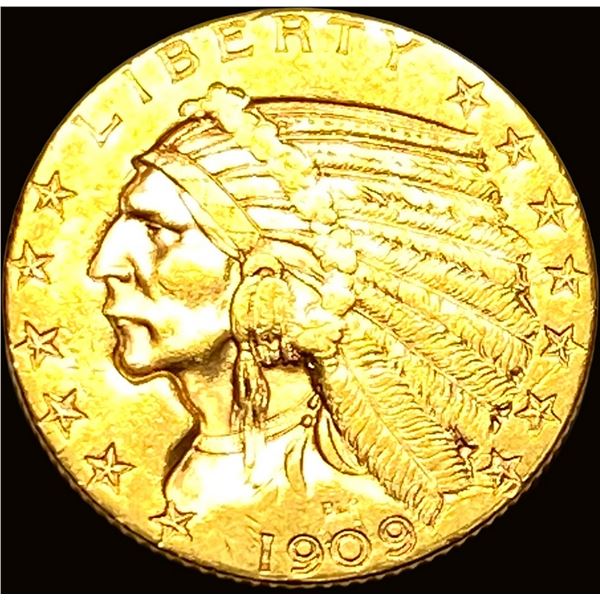 1909 Indian Head Half Eagle $5 Gold CLOSELY UNCIRCULATED