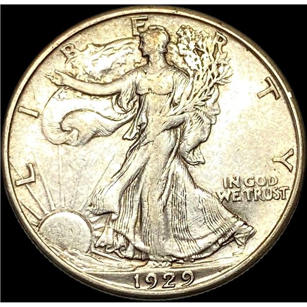 1929-S Silver Walking Liberty Half Dollar NEARLY UNCIRCULATED